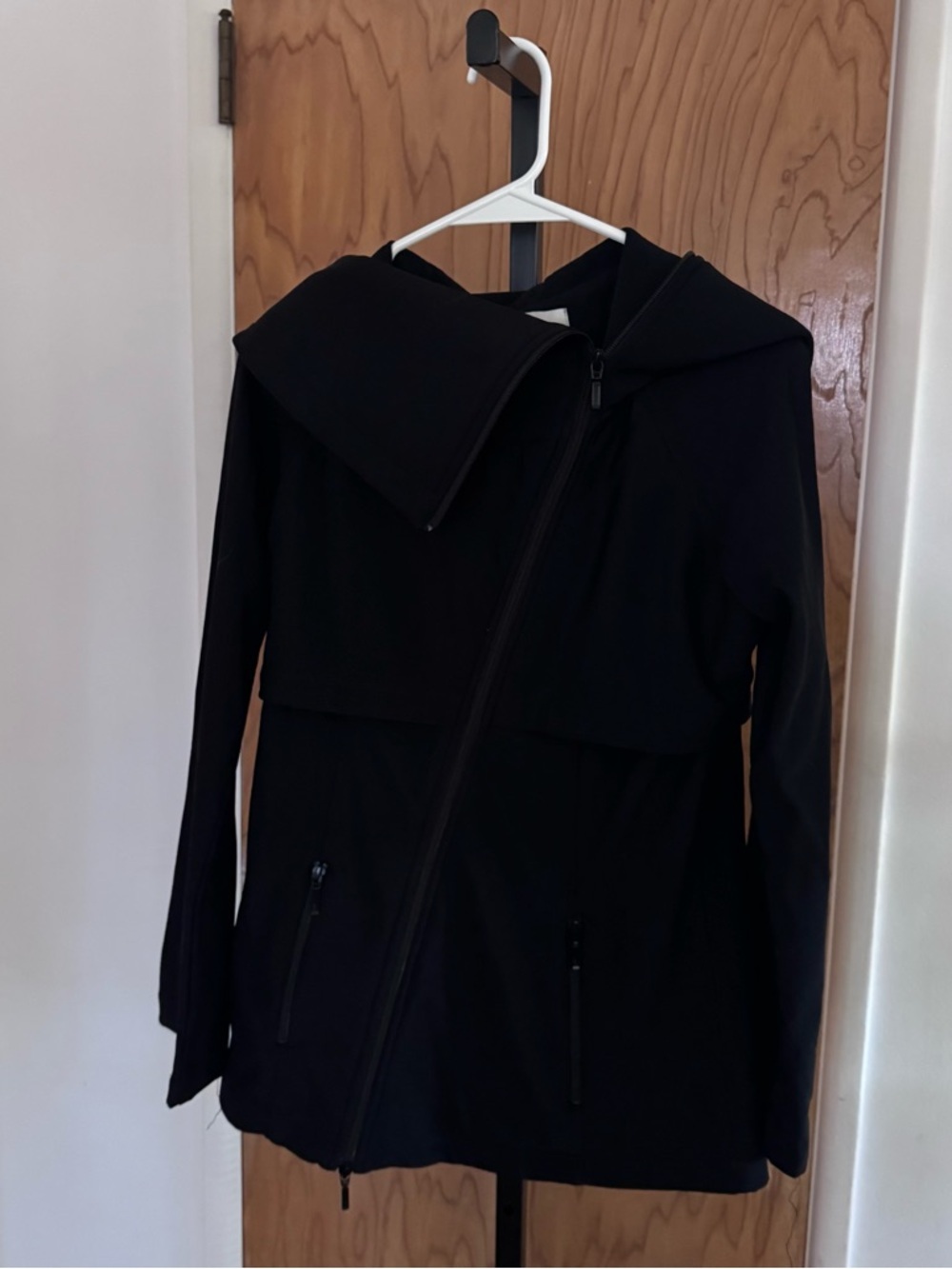 Anatomie Black Asymmetrical Zip up Coat women small